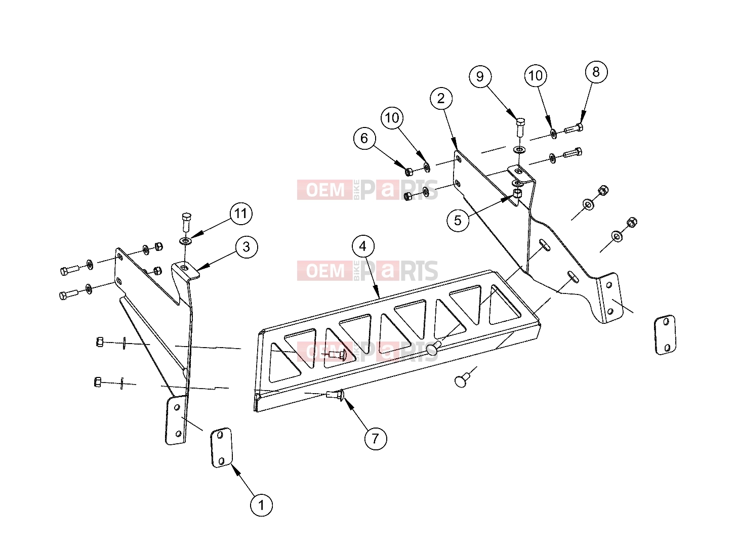 Polaris 2011 LEV GEM - e2/e4/e6/eS/eL/eLXD FRAME | FRAME, OPTIONS, BUMPER, MOUNT, REAR - e2/e4 (49GEMOPTIONS11BUMPERMTRR)