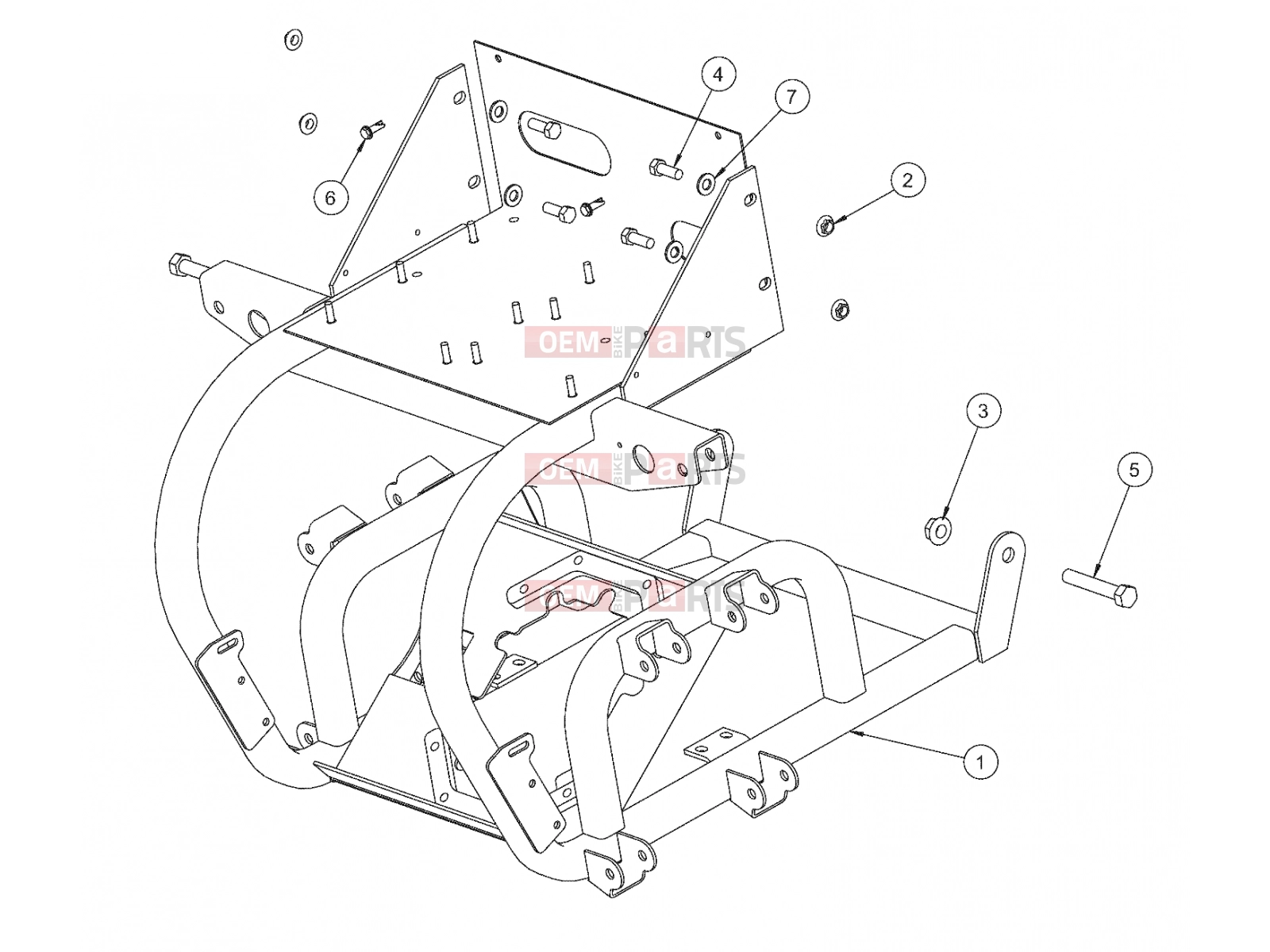 Polaris 2011 LEV GEM - e2/e4/e6/eS/eL/eLXD FRAME » FRAME, SUPPORT, FRONT - (49GEMFRAME11FRT)