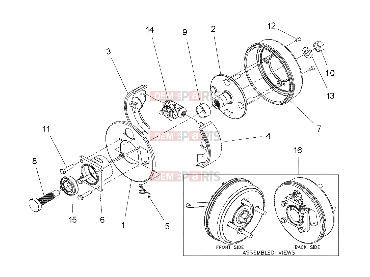Polaris 2011 LEV GEM - e2/e4/e6/eS/eL/eLXD WHEELS | WHEELS, COMPONENTS, END, RIGHT REAR - e2/e4/eS/eL (49GEMWHEELS11ENDRTRR)