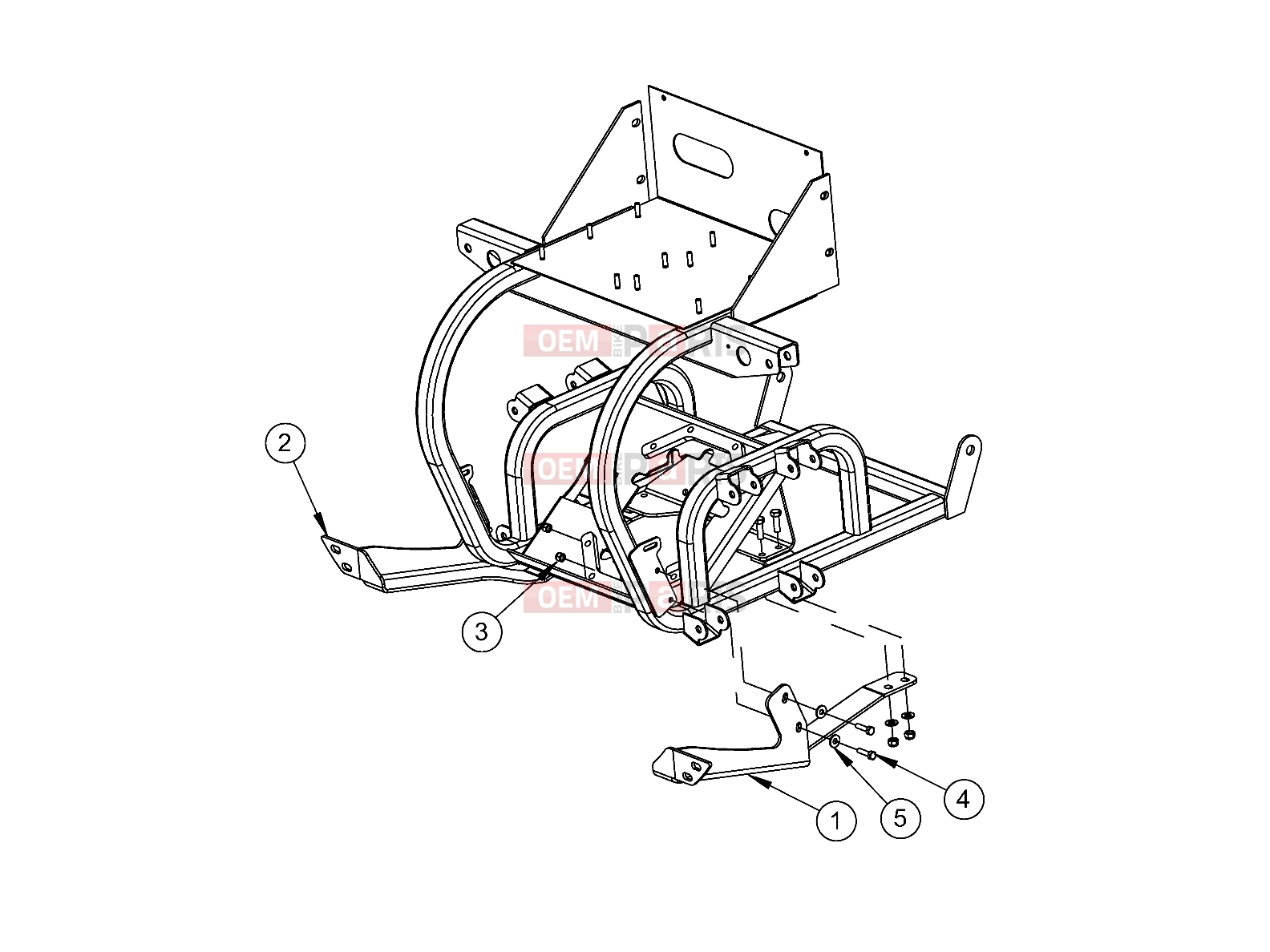 Polaris 2009 LEV GEM - E2/E4/E6/ES/EL/ELXD FRAME » FRAME, OPTIONS, BUMPER, MOUNT, FRONT, RUGGED - e2/e4/e6/eS/eL/eLXD (49GEMOPTIONS11BUMPERMT)