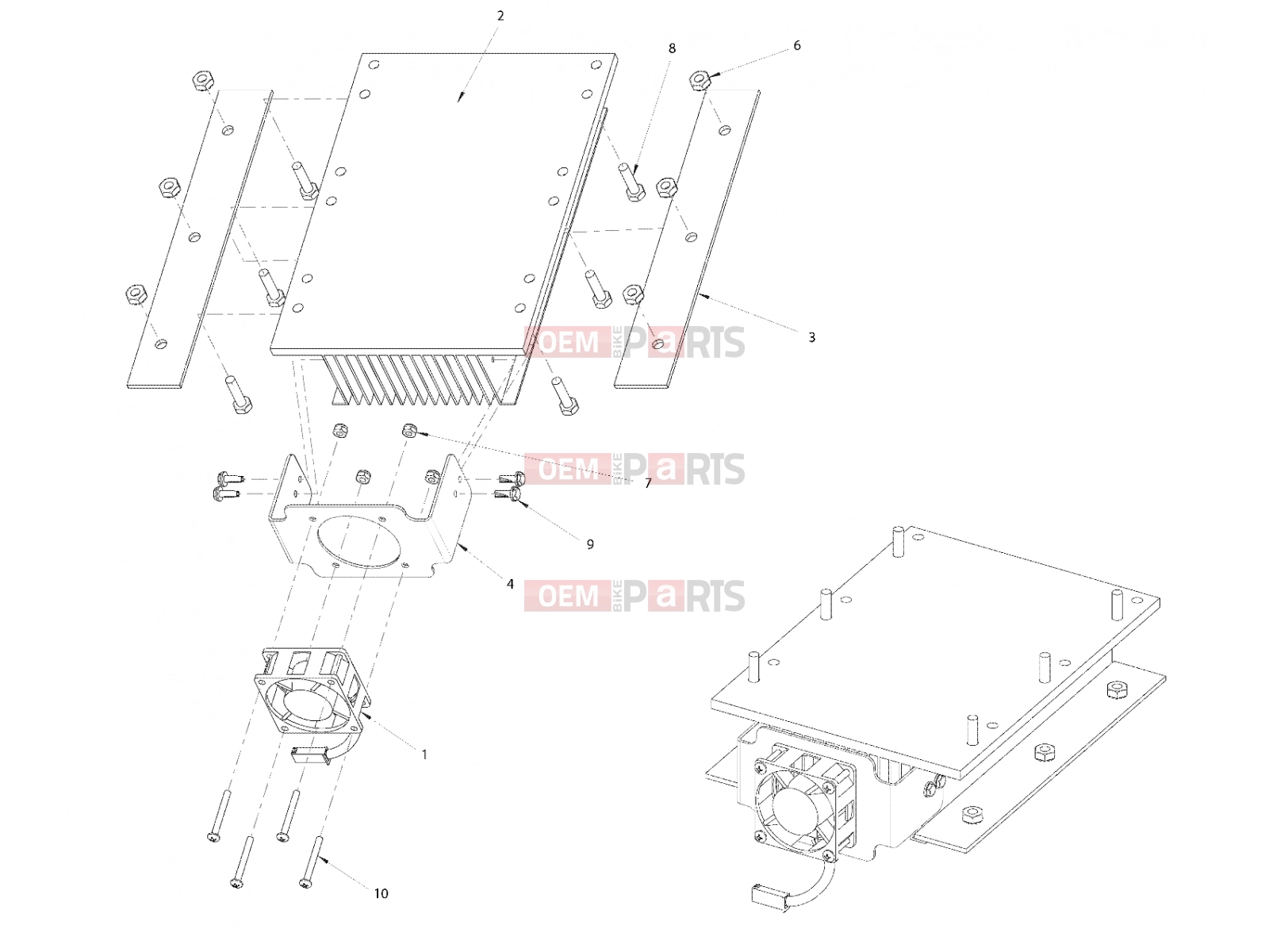 Polaris 2008 LEV GEM - E2/E4/E6/ES/EL/ELXD DRIVE LINE | DRIVE LINE, CONTROLLER WITH HEATSINK - e2/e4/e6/eS/eL/eLXD (49GEMDRIVELINE11CONTROLLER)