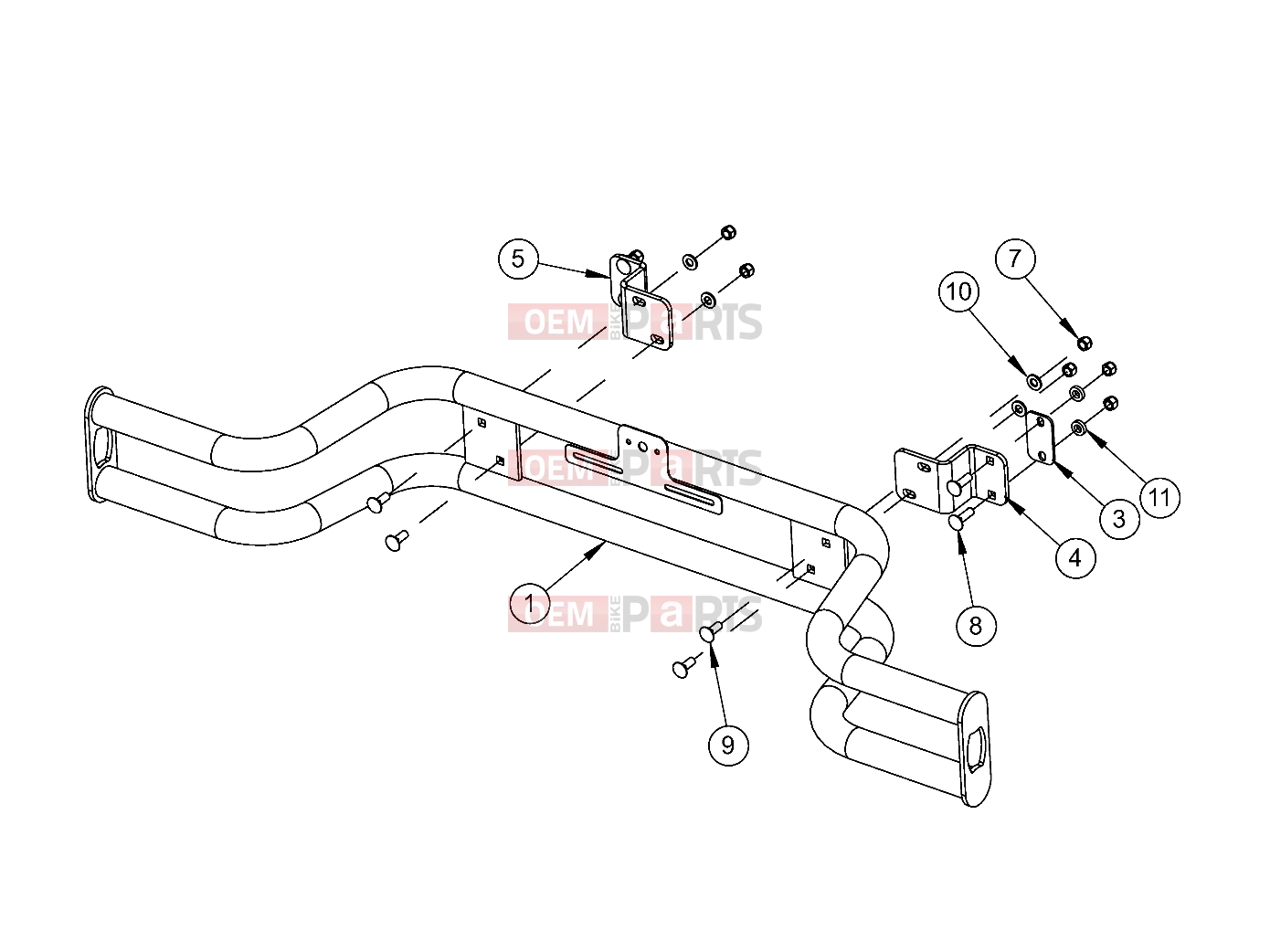 Polaris 2008 LEV GEM - E2/E4/E6/ES/EL/ELXD FRAME | FRAME, OPTIONS, BUMPER, REAR, RUGGED - e2/e4/e6 (49GEMOPTIONS11BUMPERRRRGD)