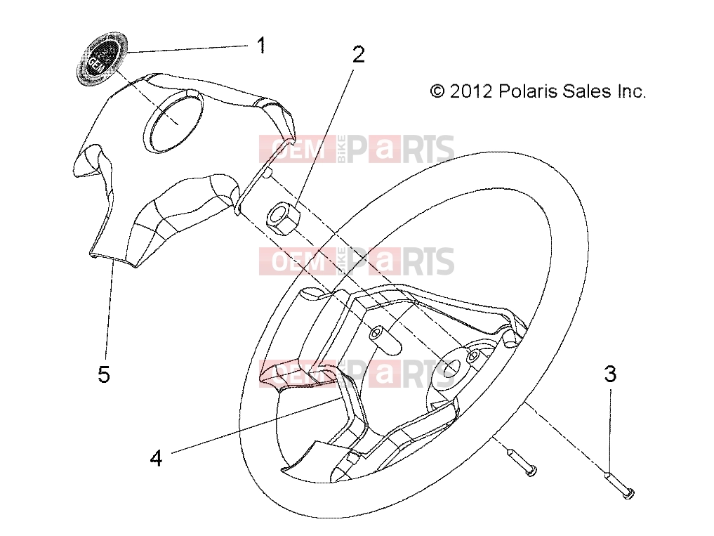 Polaris 2008 LEV GEM - E2/E4/E6/ES/EL/ELXD STEERING | STEERING, WHEEL - e2/e4/e6/eS/eL/eLXD (49GEMSTEER11WHEELE2)