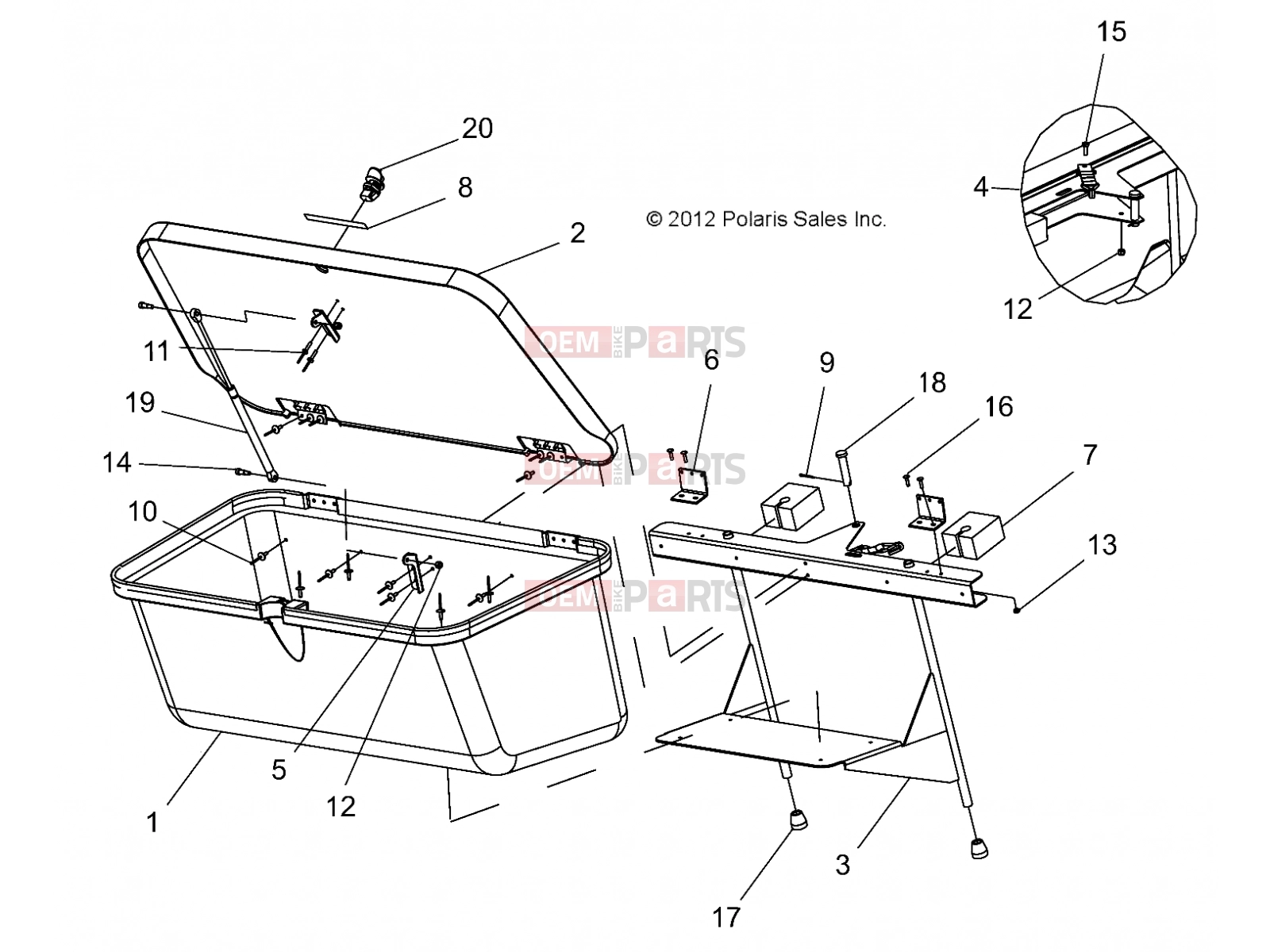 Polaris 2007 LEV GEM - E2/E4/E6/ES/EL/ELXD BODY » BODY, OPTIONS, TRUNKBACK - e2/e4/e6 (49GEMOPTIONS11TRUNKBACK)