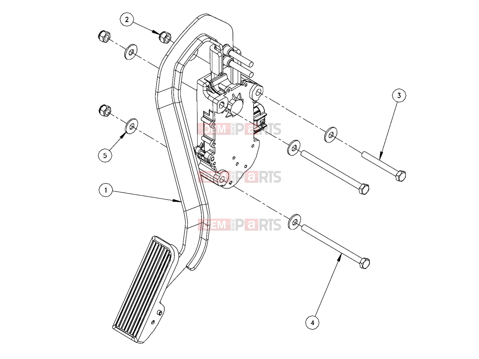 Polaris 2007 LEV GEM - E2/E4/E6/ES/EL/ELXD ELECTRICAL | ELECTRICAL, ACCELERATOR PEDAL - e2/e4/e6/eS/eL/eLXD (49GEMELECTRICAL11PEDAL)