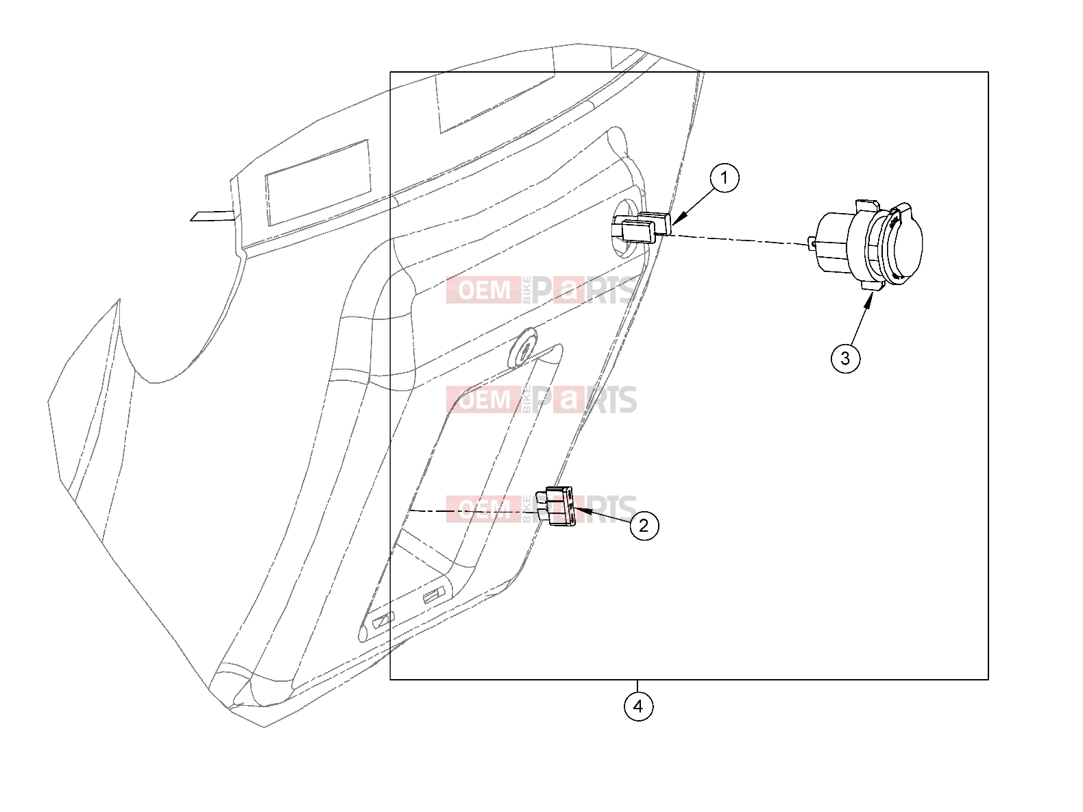 Polaris 2007 LEV GEM - E2/E4/E6/ES/EL/ELXD ELECTRICAL | ELECTRICAL, OPTIONS, ACCESSORY PLUG KIT - e2/e4/e6/eS/eL/eLXD (49GEMOPTIONS11PLUG)