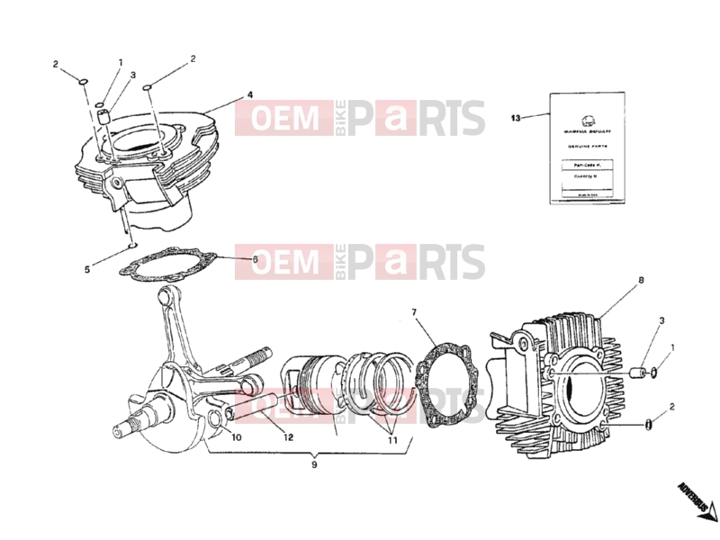 DUCATI 2005 Monster 400 CYLINDER - PISTON » ENGINE CASE