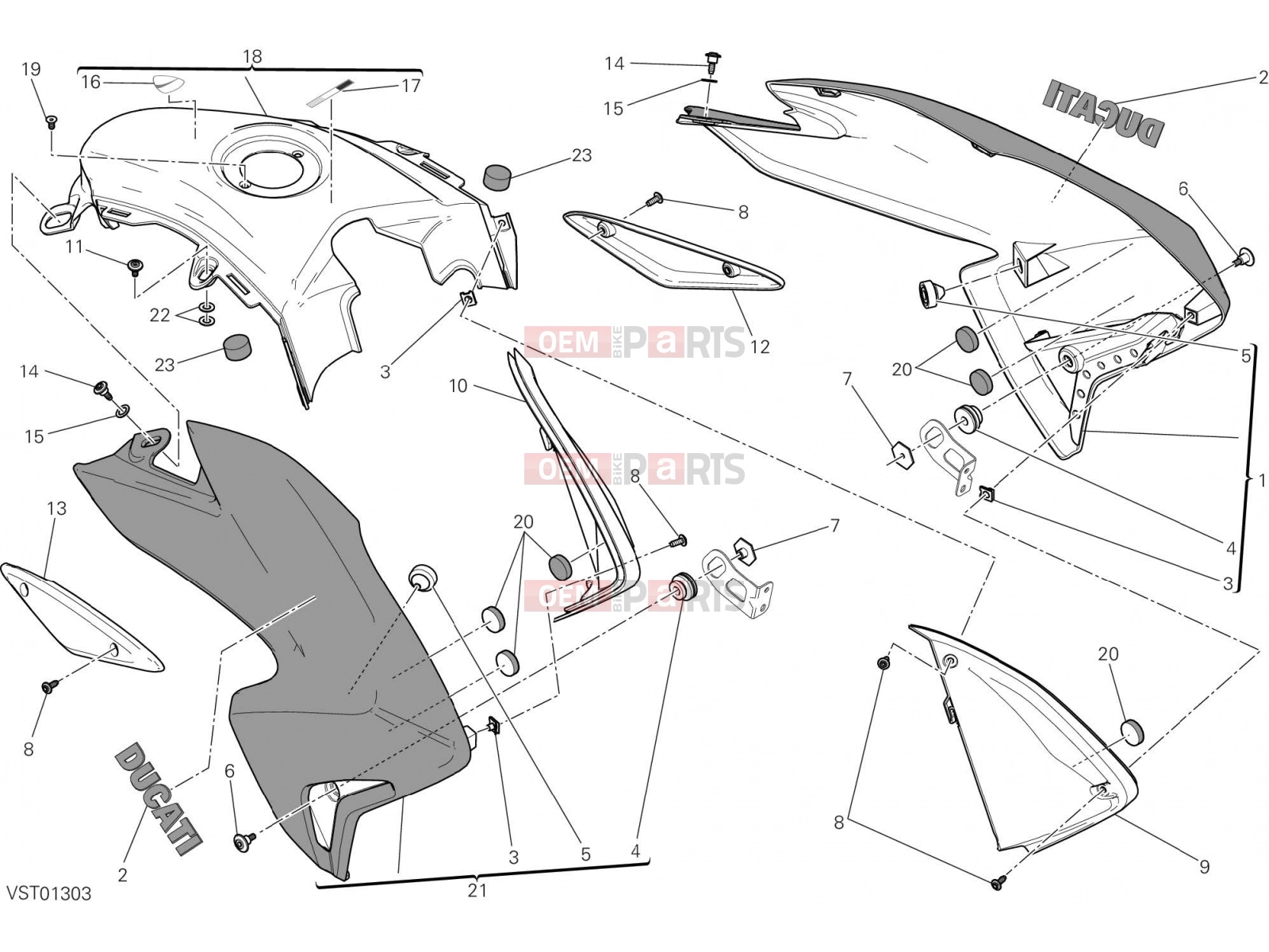 DUCATI 2015 Hyperstrada FAIRING [MOD:HYP STR;XST:TWN]