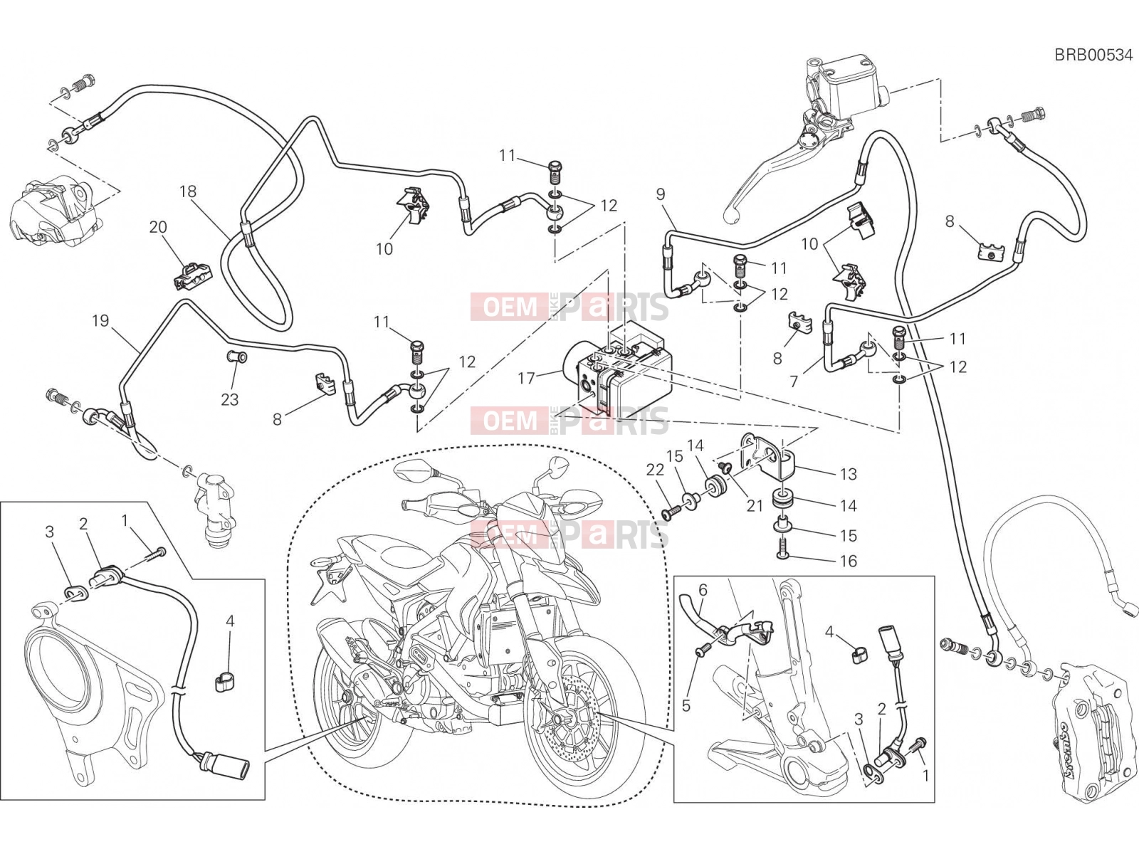 DUCATI 2016 Hyperstrada 939 ANTILOCK BRAKING SYSTEM (ABS) [MOD:HY939STR]