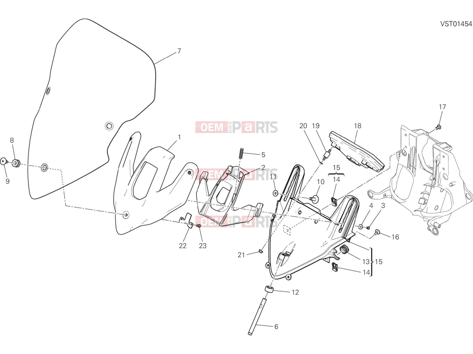 DUCATI 2016 Multistrada 1200 WINDSHIELD [MOD:MS1200]