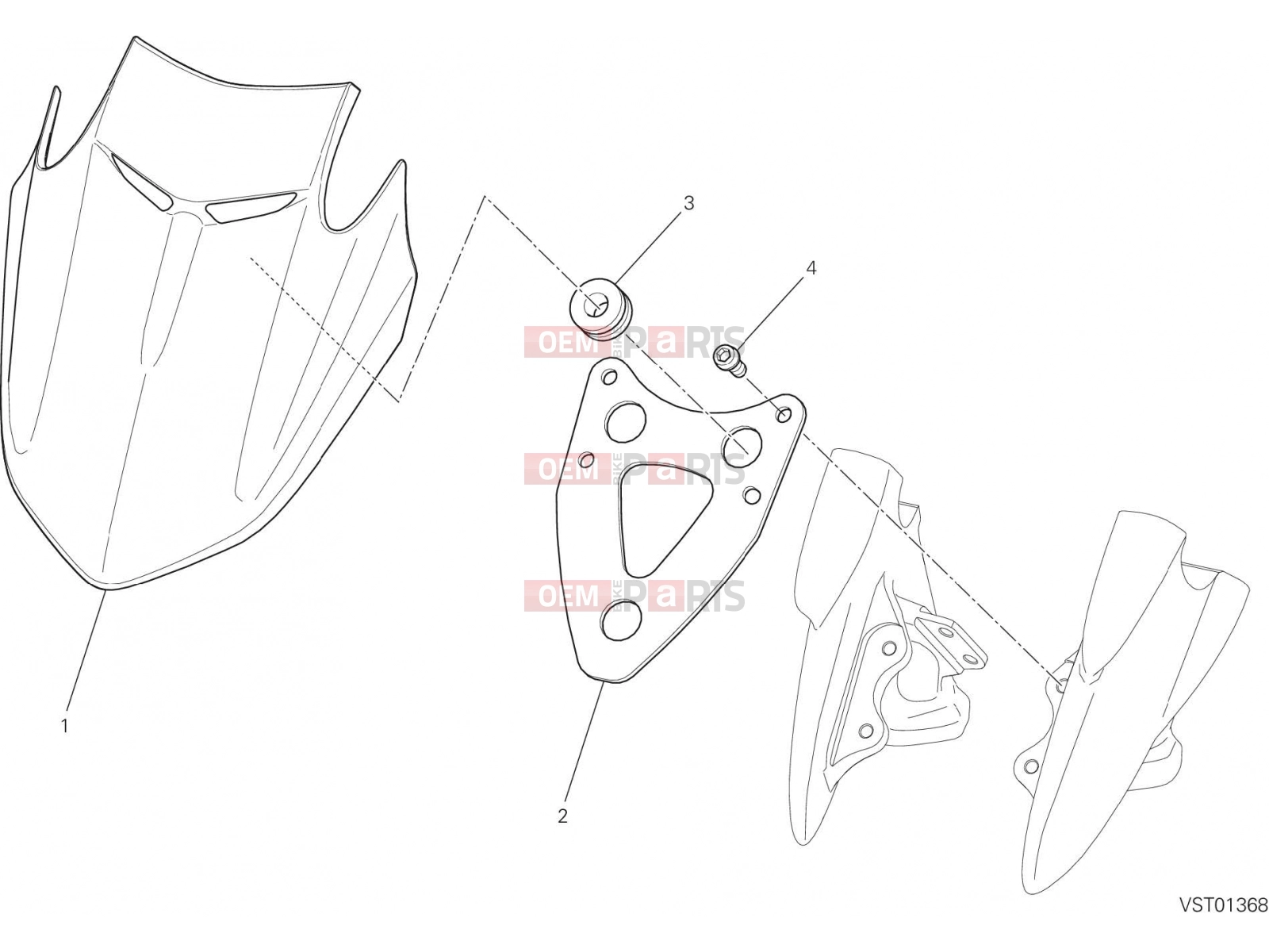 DUCATI 2018 Diavel WINDSHIELD [MOD:DVL]