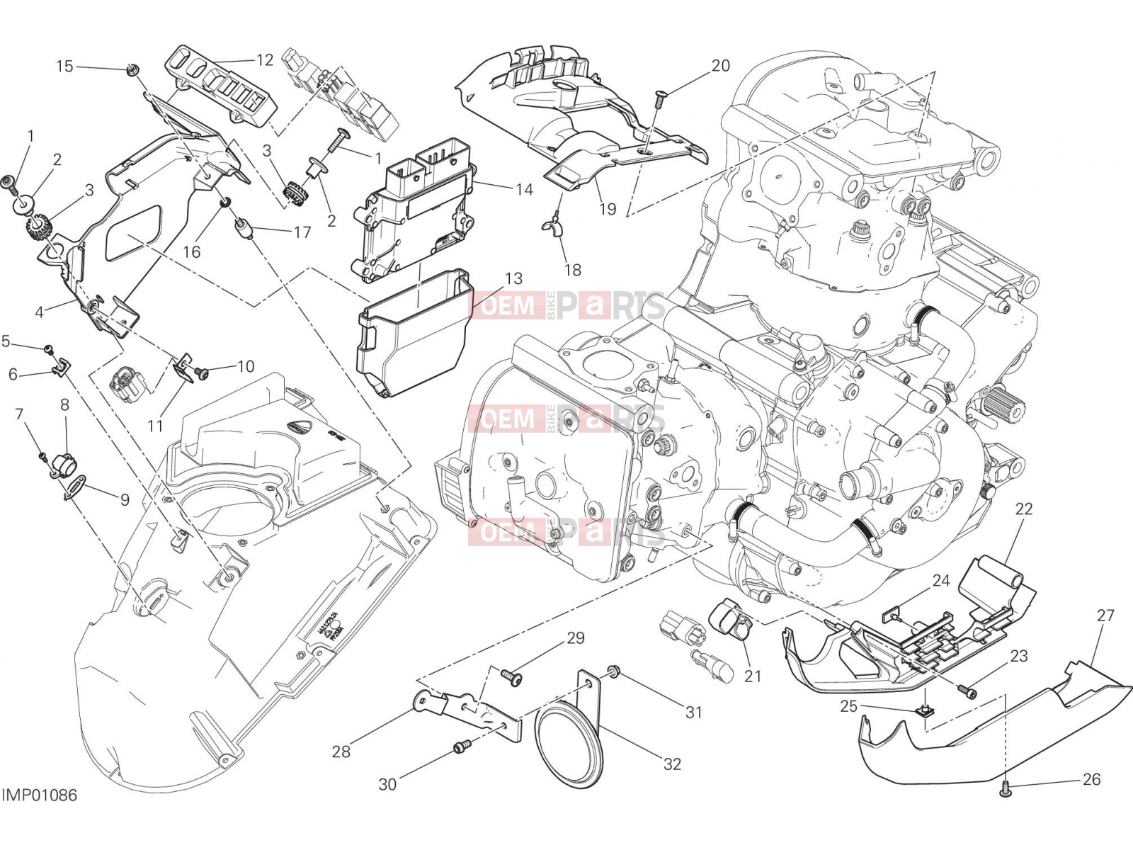DUCATI 2018 Monster 821 ENGINE CONTROL UNIT [MOD:M 821]
