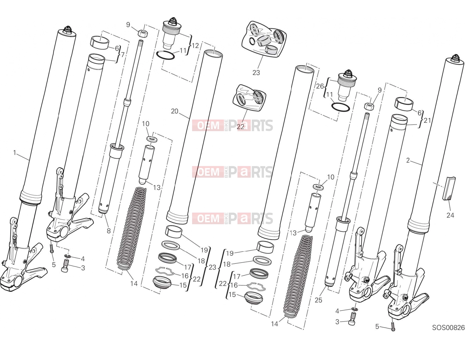 DUCATI 2018 Multistrada 950 FRONT FORK [MOD:MS950]
