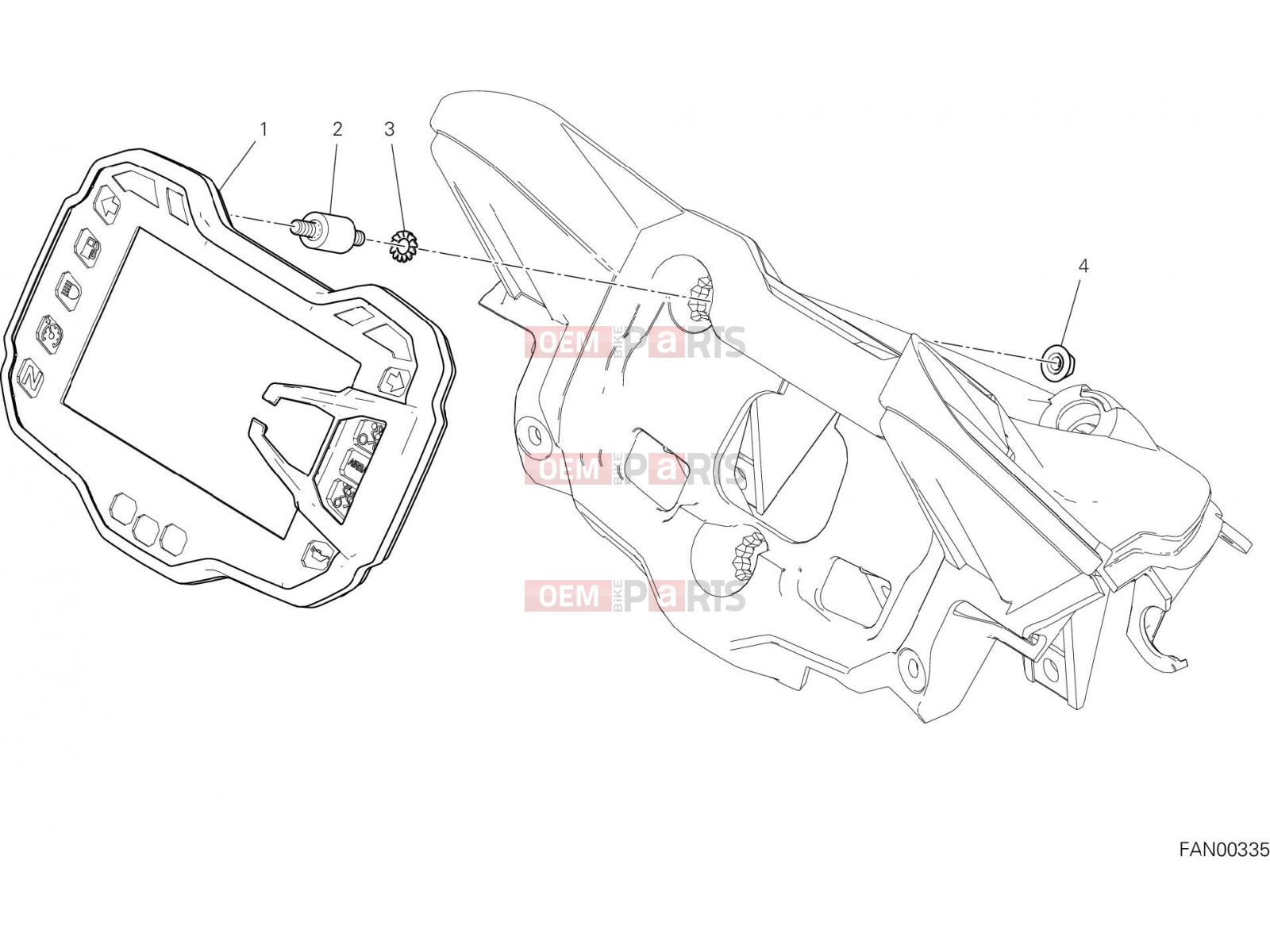 DUCATI 2018 Multistrada 1260 INSTRUMENT PANEL [MOD:MS1260]