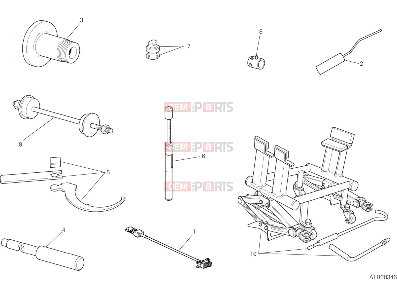DUCATI 2019 XDiavel S WORKSHOP SERVICE TOOLS, FRAME [MOD:XDIAVELS]