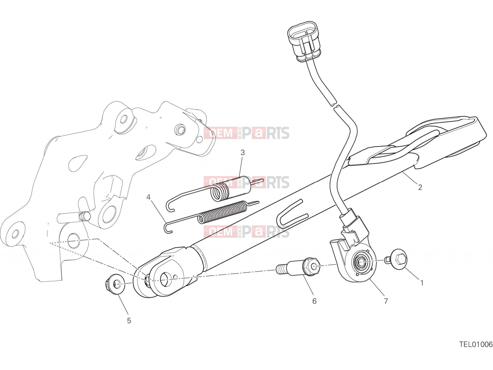 DUCATI 2019 Multistrada 950  SIDE STAND [MOD:MS950]