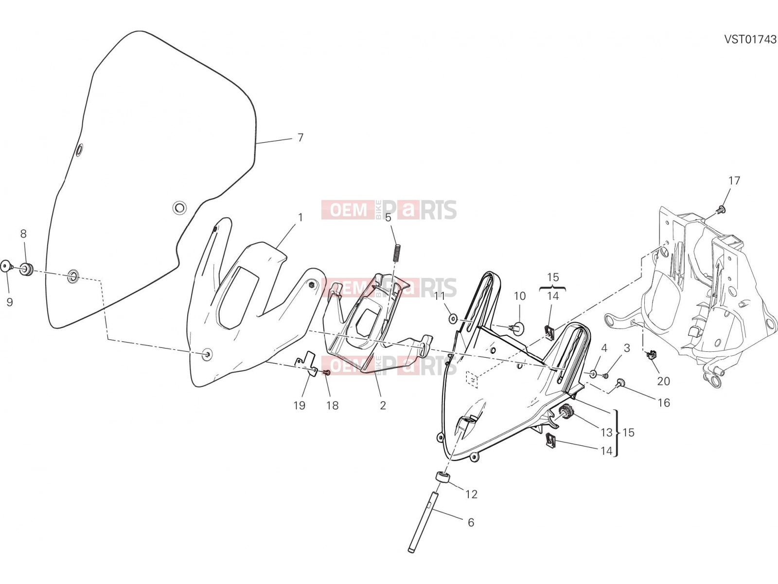 DUCATI 2019 Multistrada 1260 WINDSHIELD [MOD:MS1260]