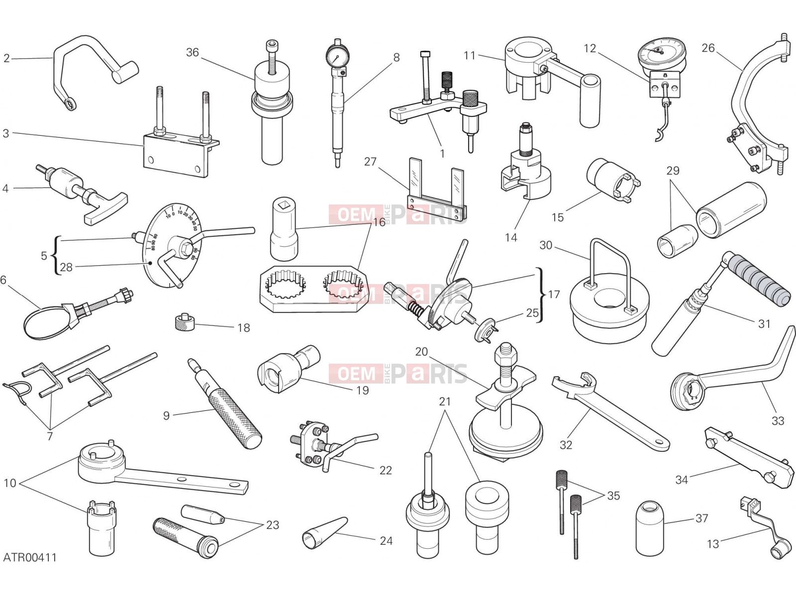 DUCATI 2020 Monster 821 WORKSHOP SERVICE TOOLS, ENGINE [MOD:M 821]