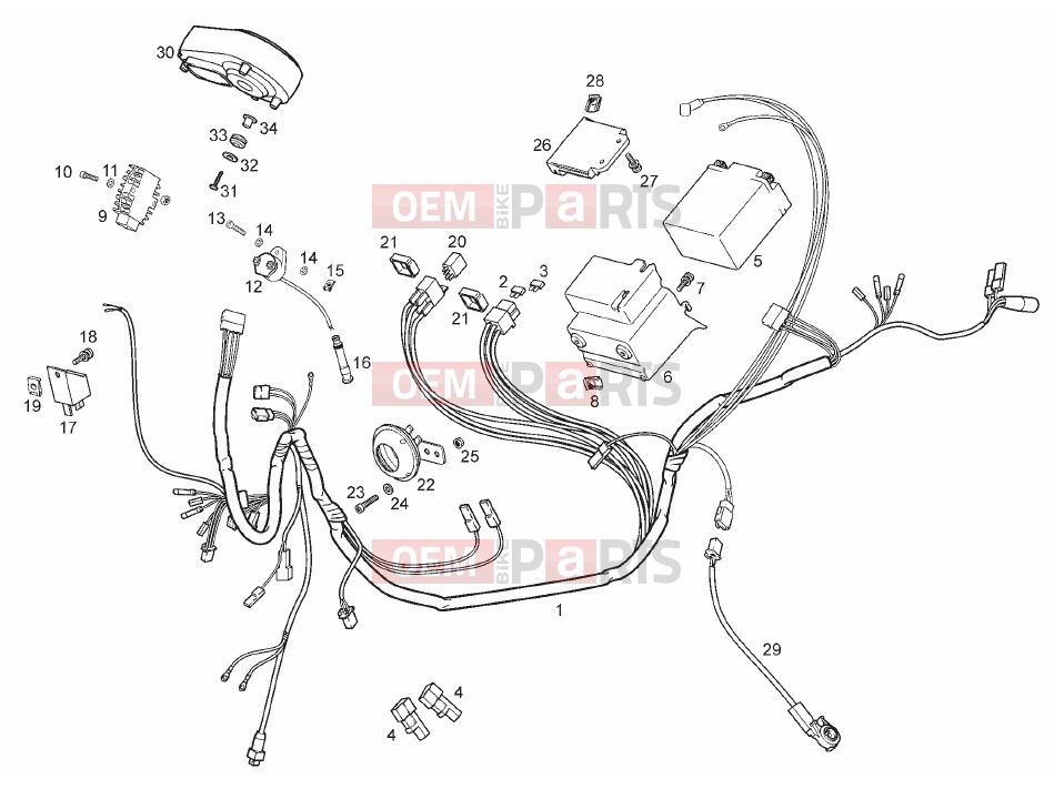 Tables » Electrical system - Derbi Terra 125 2013