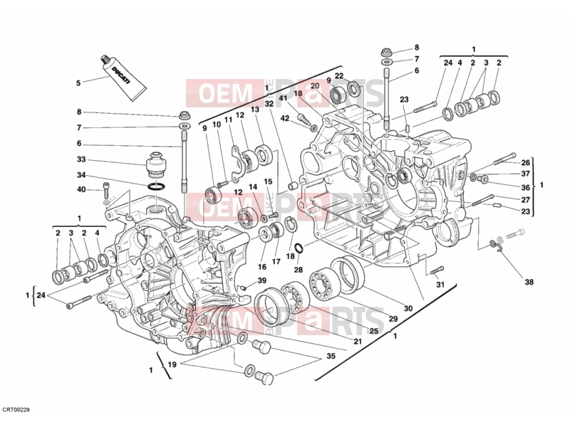 DUCATI 2005 Monster 620 Dark Single Disc CRANKCASE » ENGINE CASE