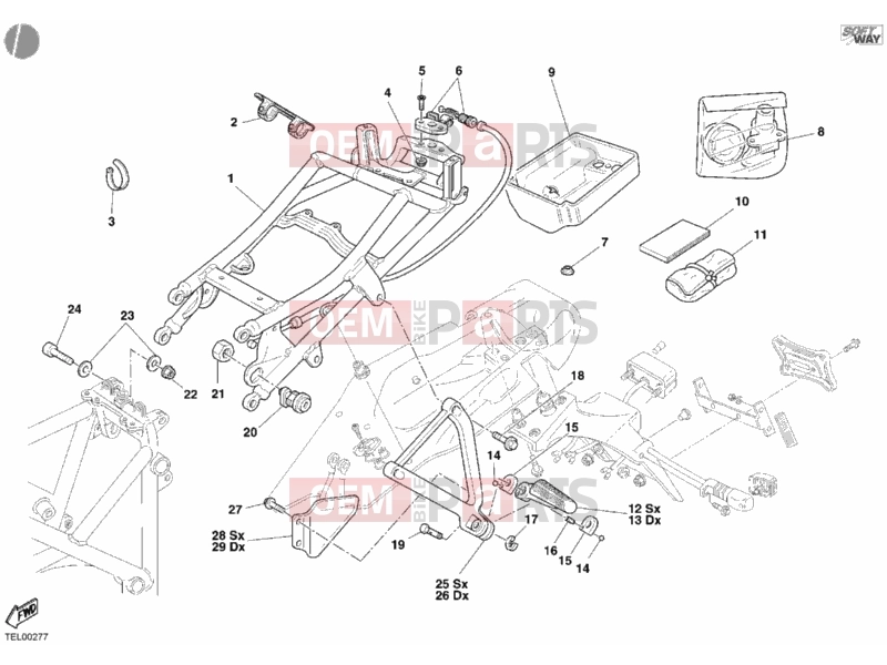 DUCATI 2004 998 Final Ed. REAR FRAME BIPOSTO » FRAME