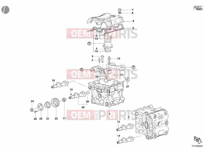 DUCATI 2004 998 Final Ed. CYLINDER HEAD » ENGINE CASE