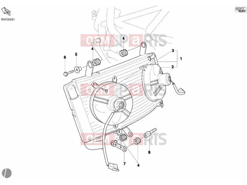 DUCATI 2004 998 Final Ed. WATER COOLER » COOLING SYSTEM