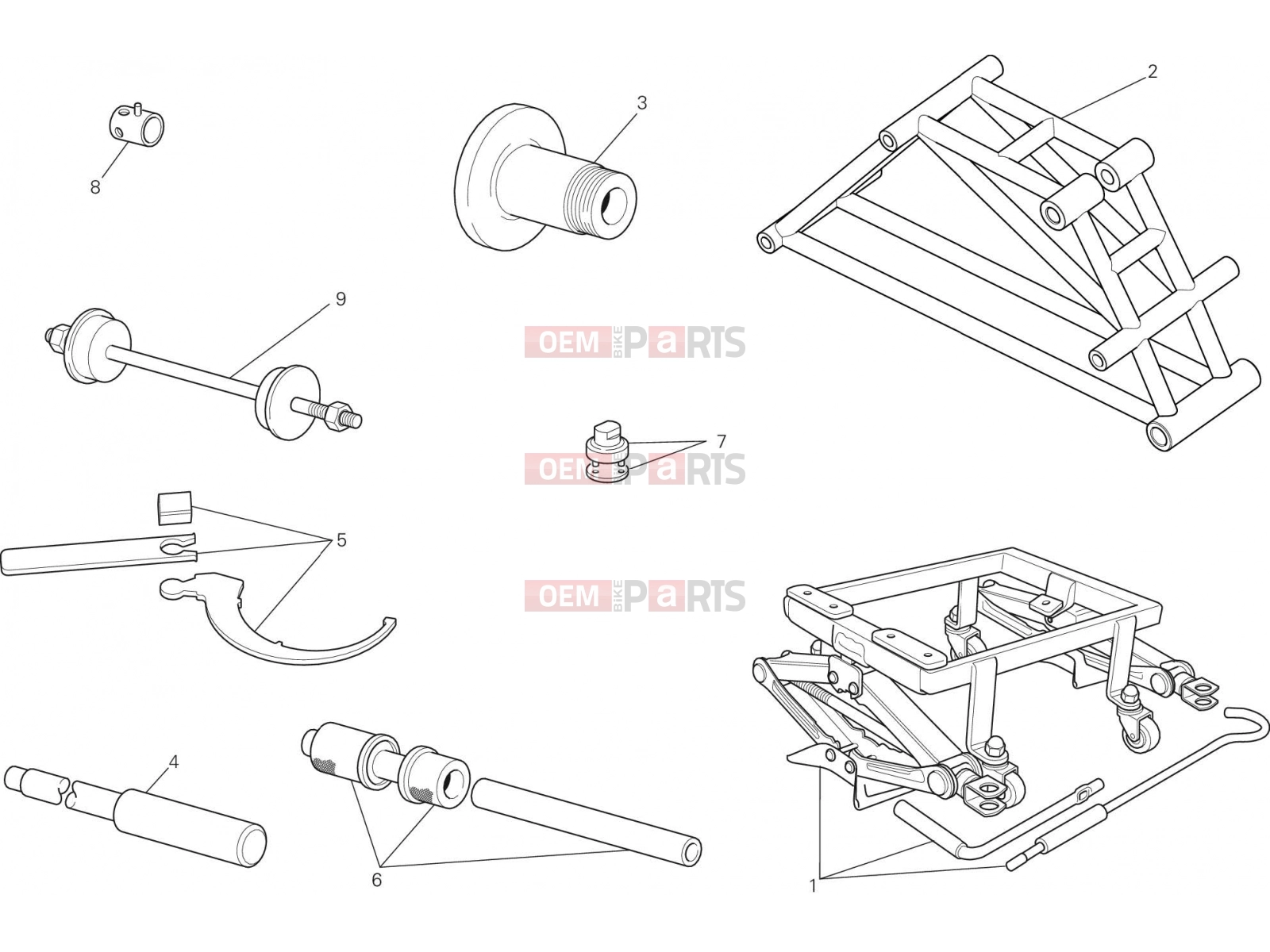DUCATI 2021 Monster 1200 WORKSHOP SERVICE TOOLS, FRAME [MOD:M 1200]