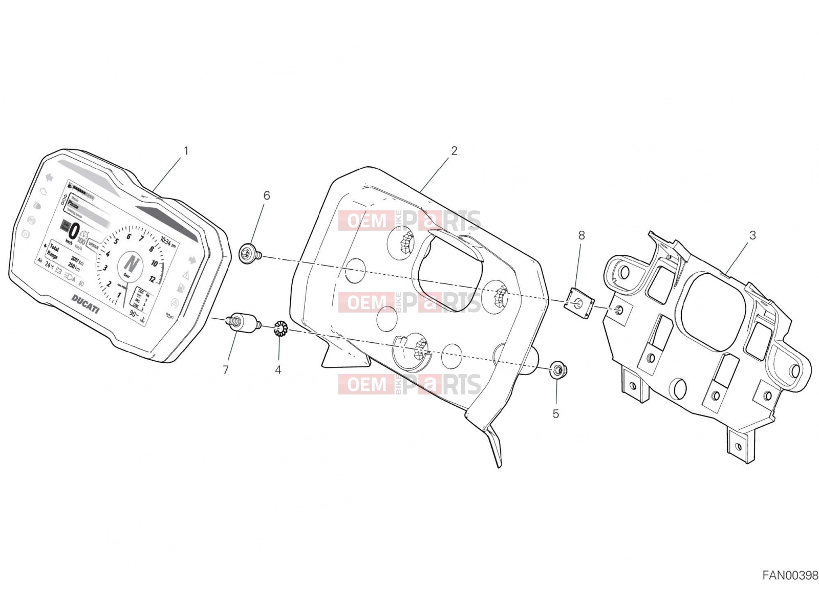 DUCATI 2021 Multistrada V4 INSTRUMENT PANEL [MOD:MSV4]