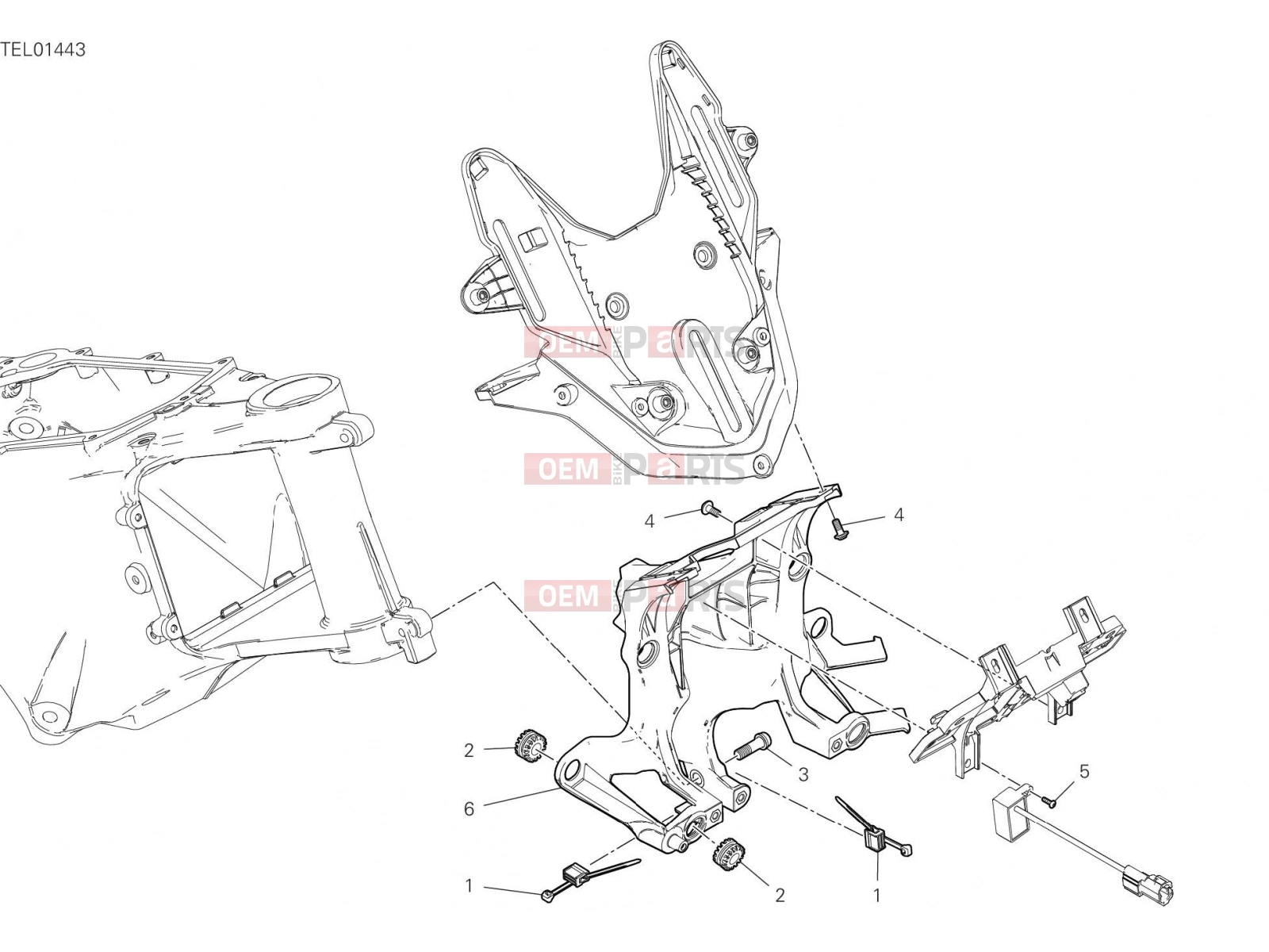 DUCATI 2021 Multistrada V4 FRONT SUBFRAME [MOD:MSV4]