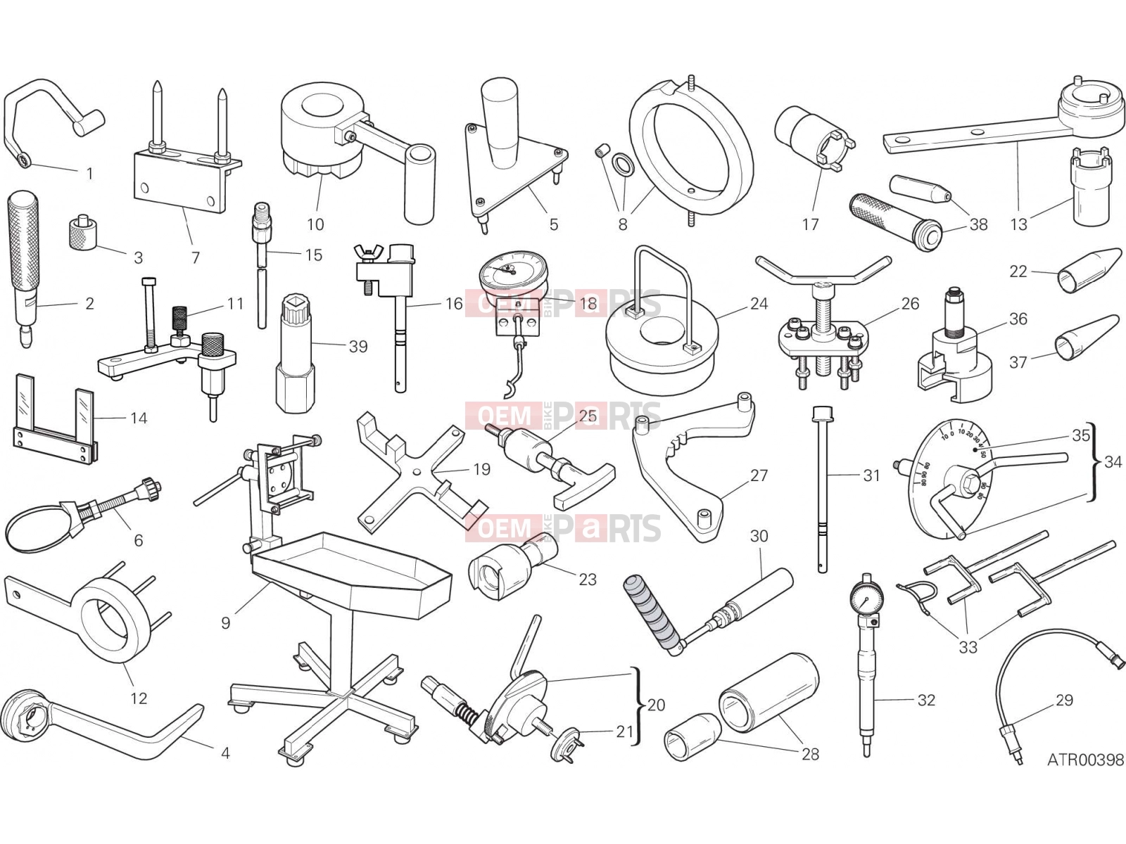 DUCATI 2021 XDiavel Dark WORKSHOP SERVICE TOOLS, ENGINE [MOD:XDVLDARK]