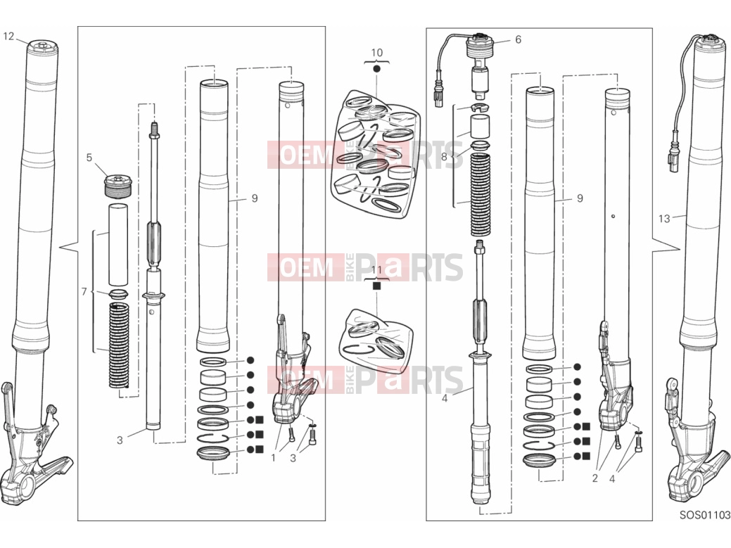 Front Fork - Ducati Multistrada V4 S 2021