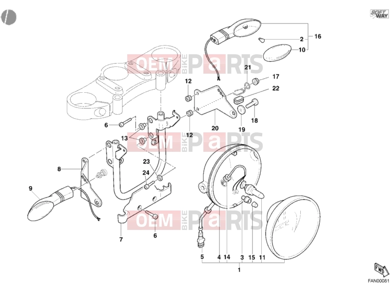 DUCATI 2004 Monster S4R HEADLIGHT » LIGHTING SYSTEM
