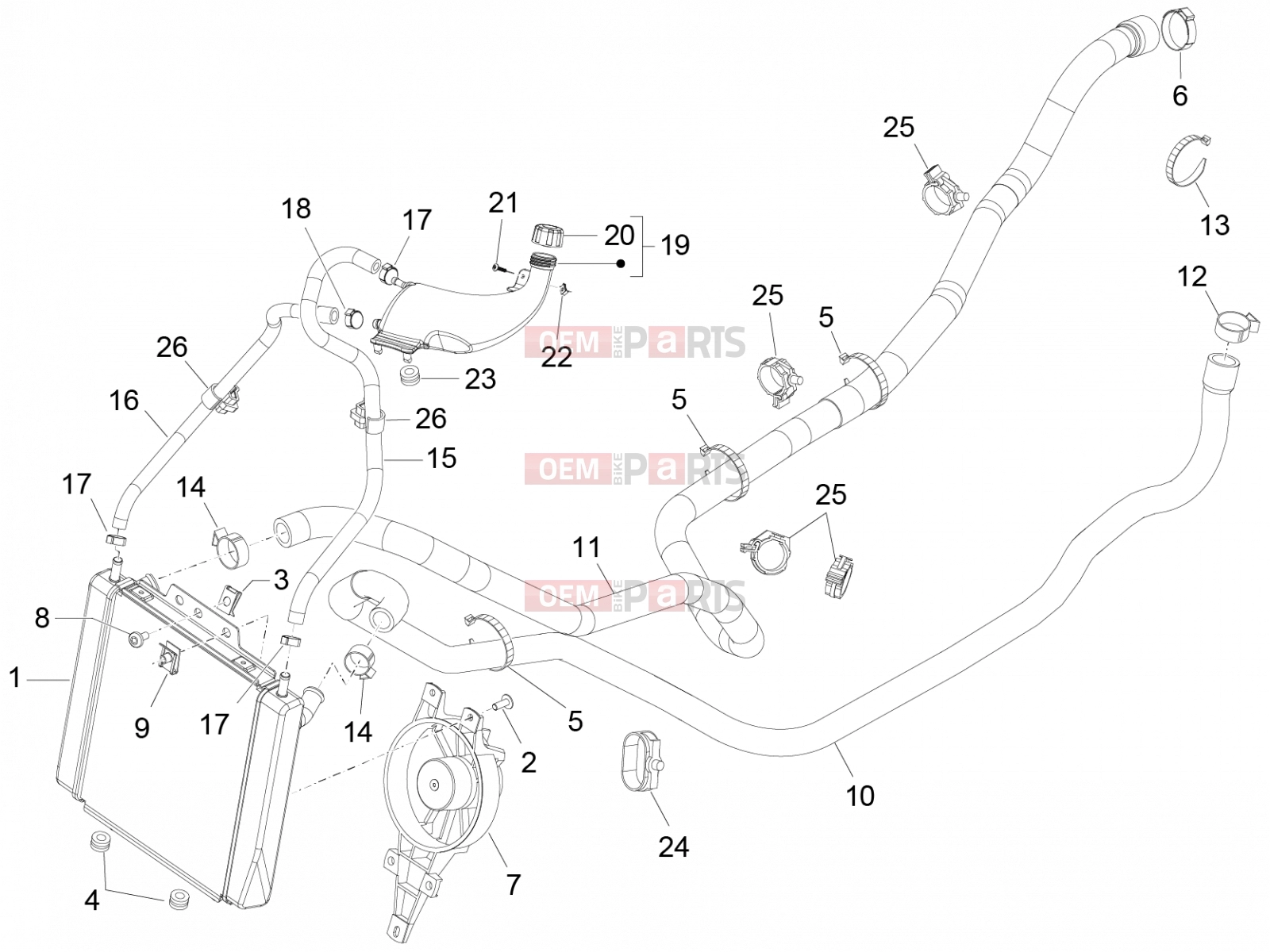 PIAGGIO MP3 400 Frame - Plastic parts - Coachwork » Cooling system