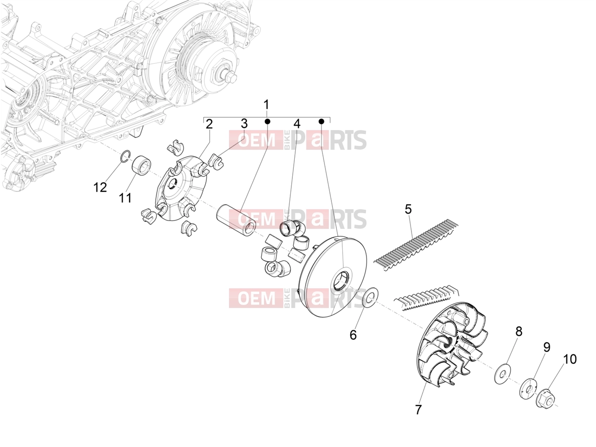 PIAGGIO MP3 400 Engine » Driving pulley