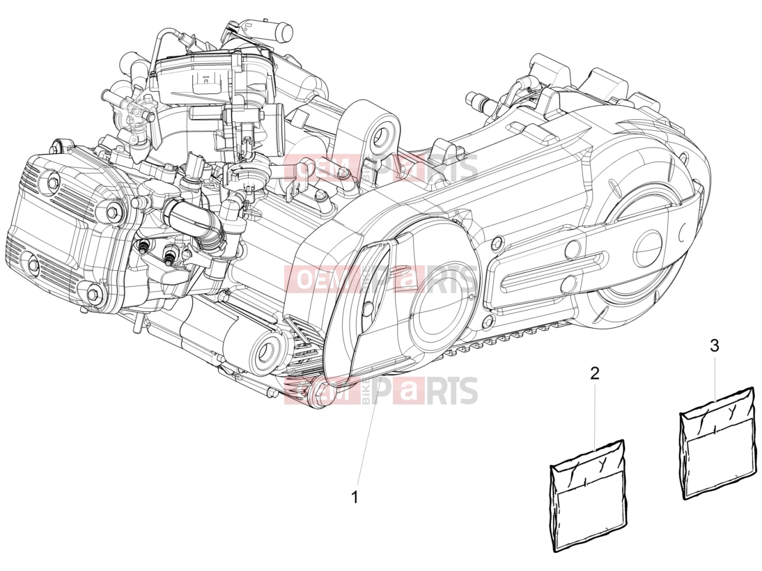PIAGGIO MP3 500 Sport Advanced Engine » Engine, assembly