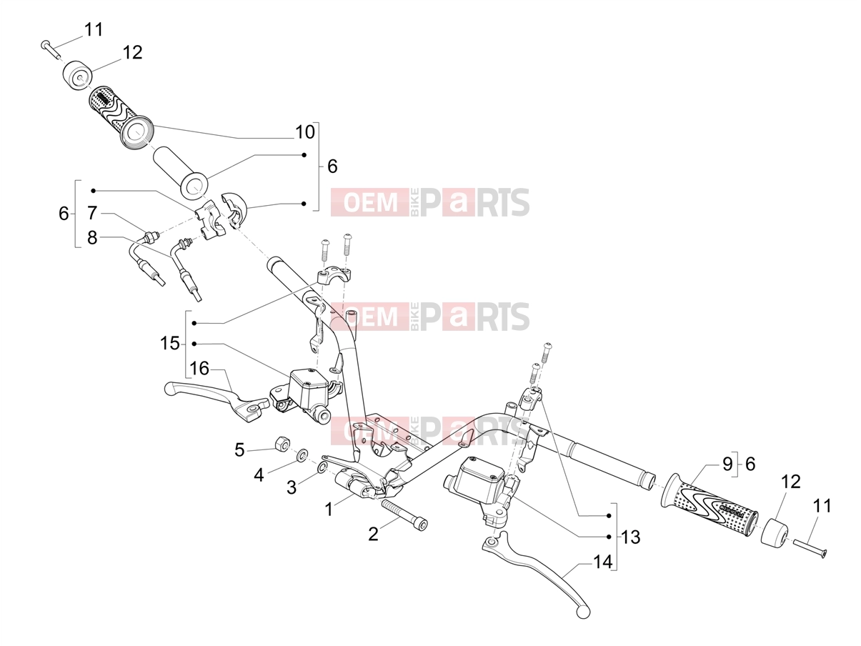 PIAGGIO MP3 500 Sport Advanced Handlebars/Steering » Handlebars - Master cil.