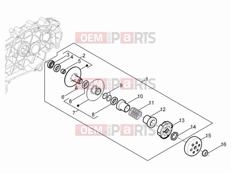PIAGGIO Zip 50 4T Engine » Driven pulley