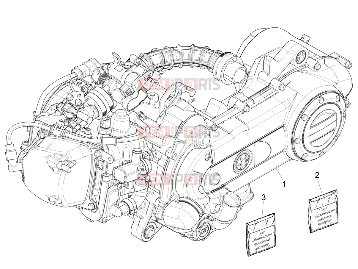 PIAGGIO Zip 50 4T Engine » Engine, assembly