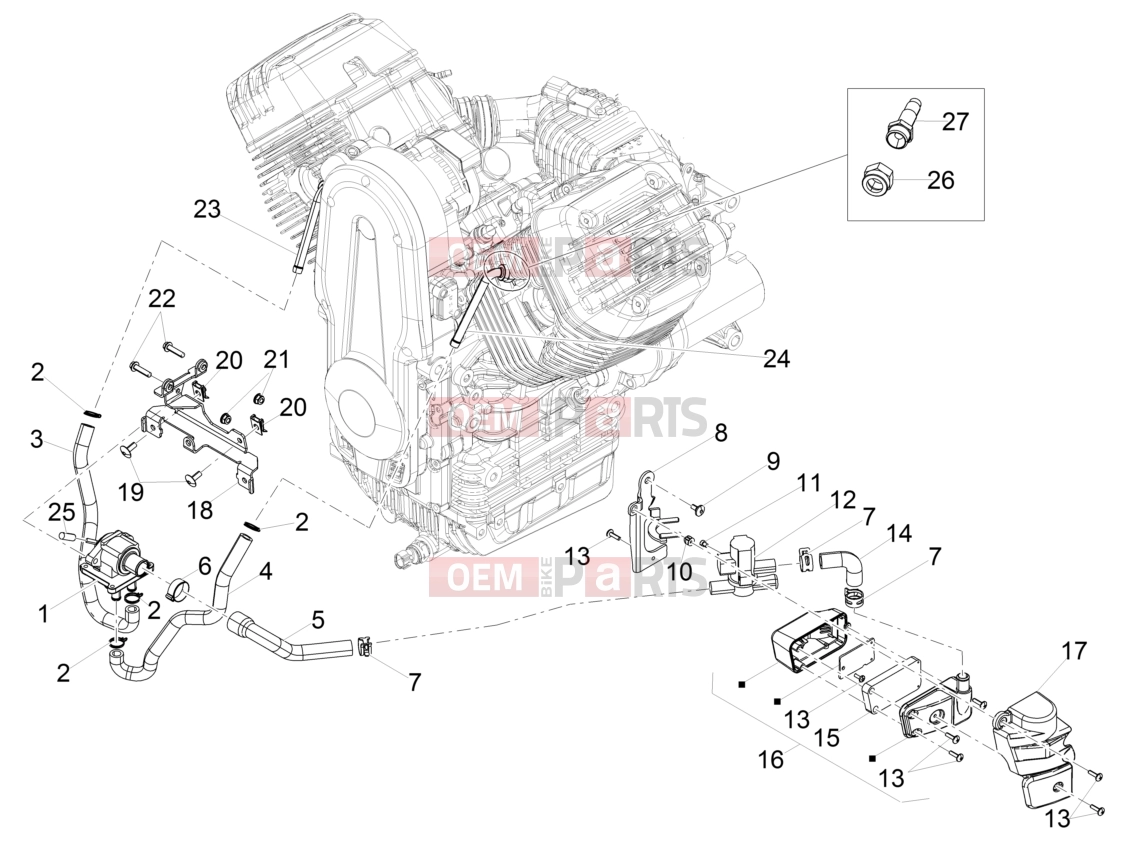 MOTOGUZZI Eldorado 1400 ABS Engine » Secondary air