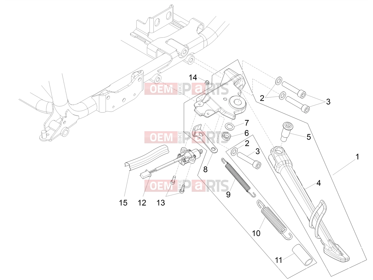 Frame » Central stand - Motoguzzi Eldorado 1400 ABS 2021