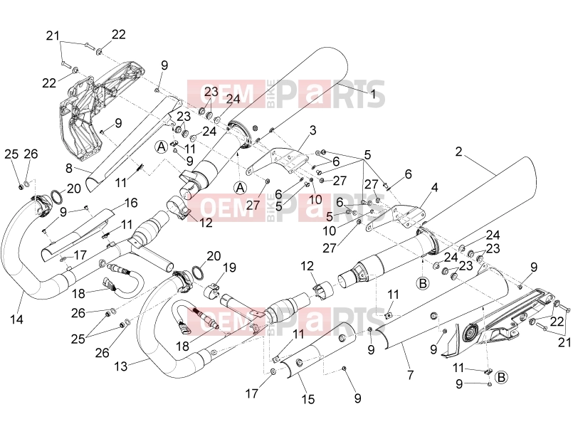 Engine » Exhaust pipe - Motoguzzi Eldorado 1400 ABS 2021