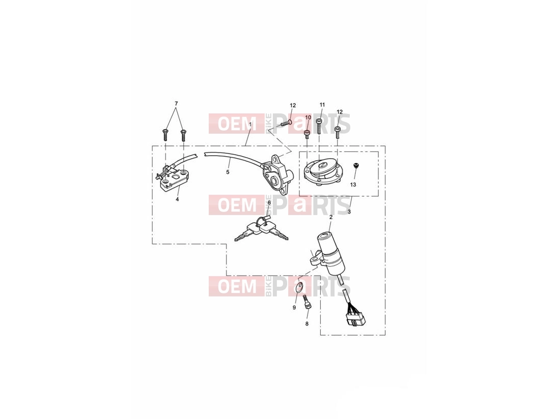 Ignition Switch & LockSet - Triumph DAYTONA 600 & 650 2006