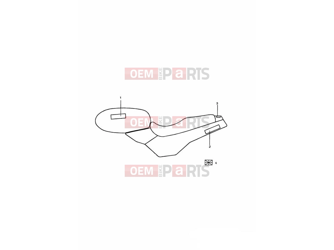 Triumph 1993 TRIDENT Decals Cherry Black