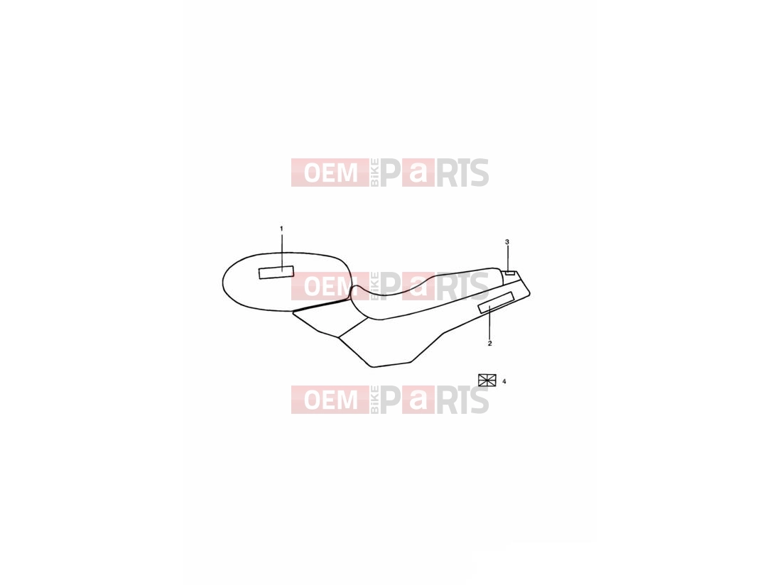 Triumph 1995 TRIDENT Decals Silver
