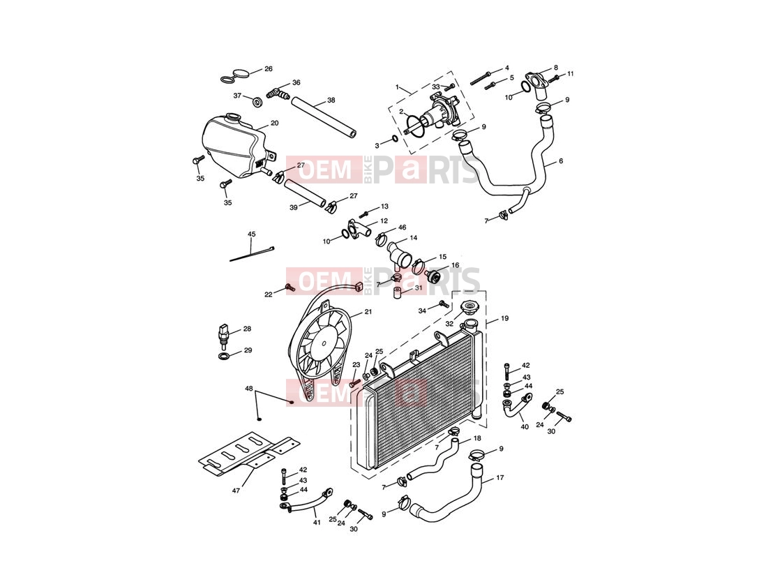 Triumph 2004 SPEED FOUR Cooling System