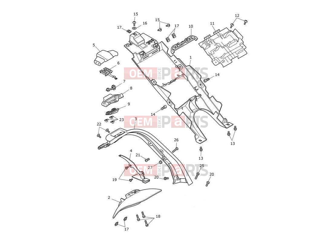 Triumph 2021 TRIDENT 660 Rear Mudguard