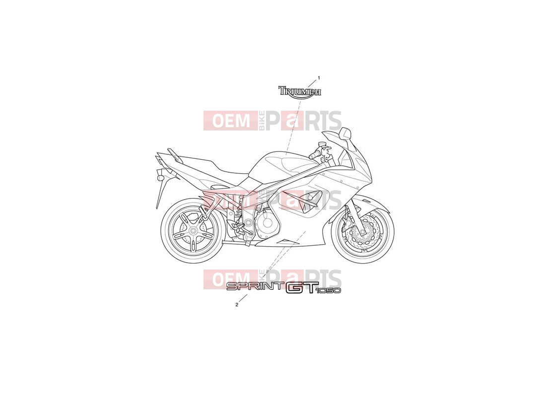 Triumph 2011 SPRINT GT Decals