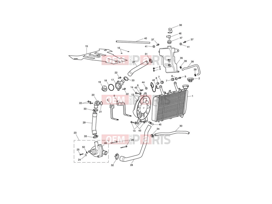 Triumph 2012 SPRINT GT Cooling System