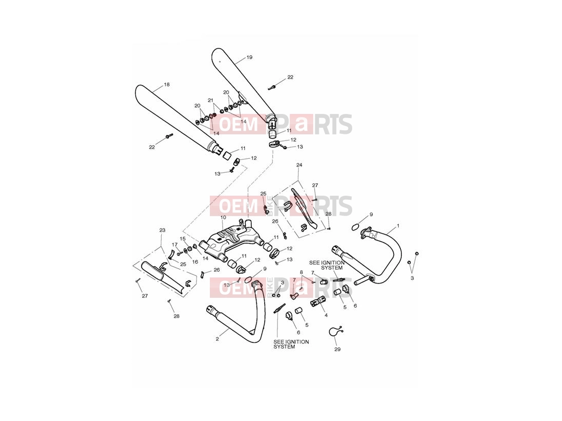 Triumph 2012 THUNDERBIRD STORM Exhaust System - All Except...
